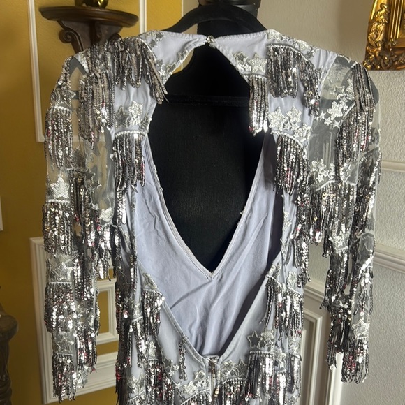 FOR LOVE & LEMONS
ETOILE SEQUIN FRINGE DRESS - Picture 15 of 17